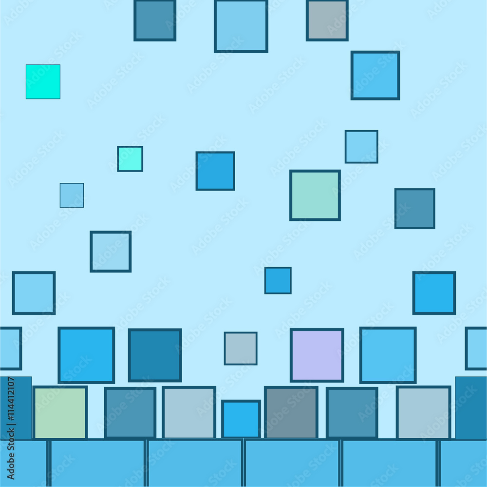 Square blue seamless pattern Square blue seamless pattern