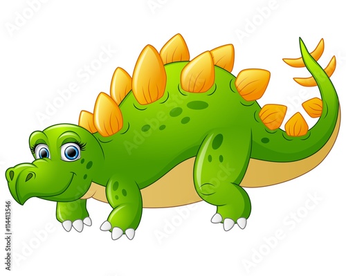 cute stegosaurus cartoon © dreamblack46