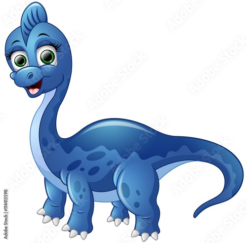 Fototapeta Naklejka Na Ścianę i Meble -  Cute cartoon dinosaur