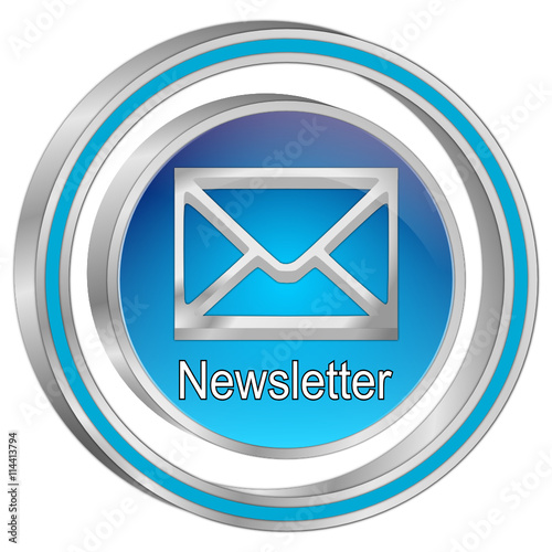 Newsletter Button - 3D illustration