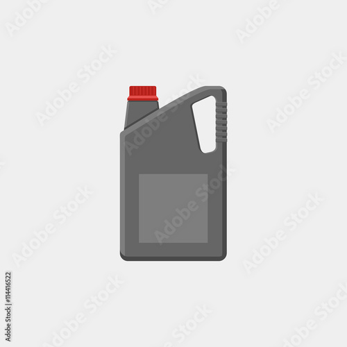 Motor oils icon in flat style isolated on white background. Vector simple illustration canister with engine oil.