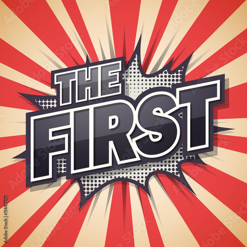 The first, Retro poster, Ve...