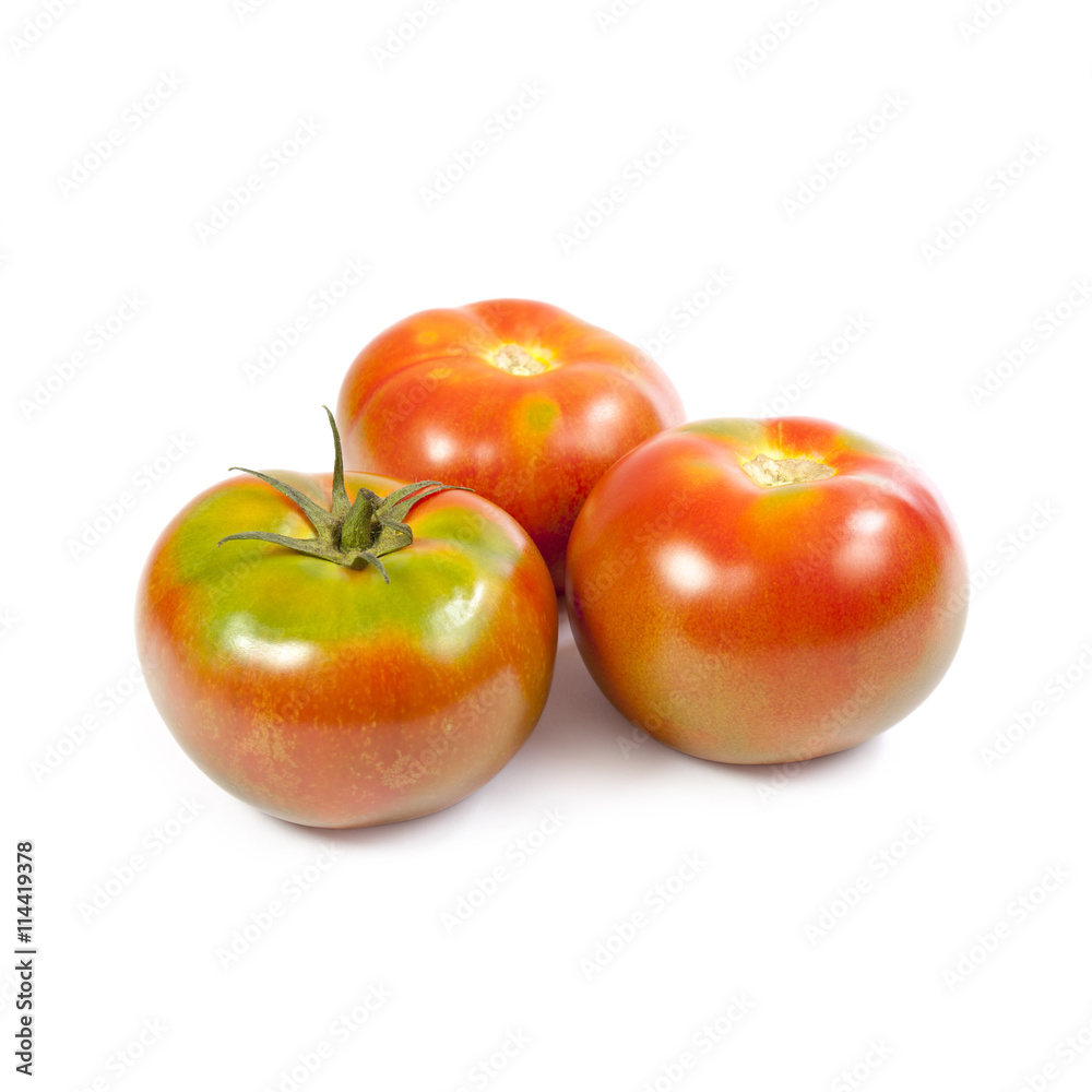 Green tomatoes isolated on white background Green tomatoes isolated on white background