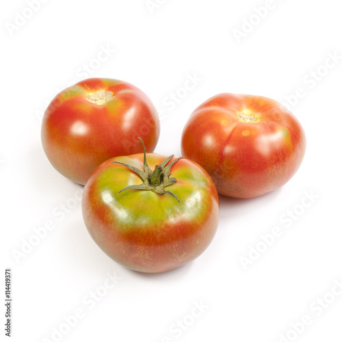 Green tomatoes isolated on white background