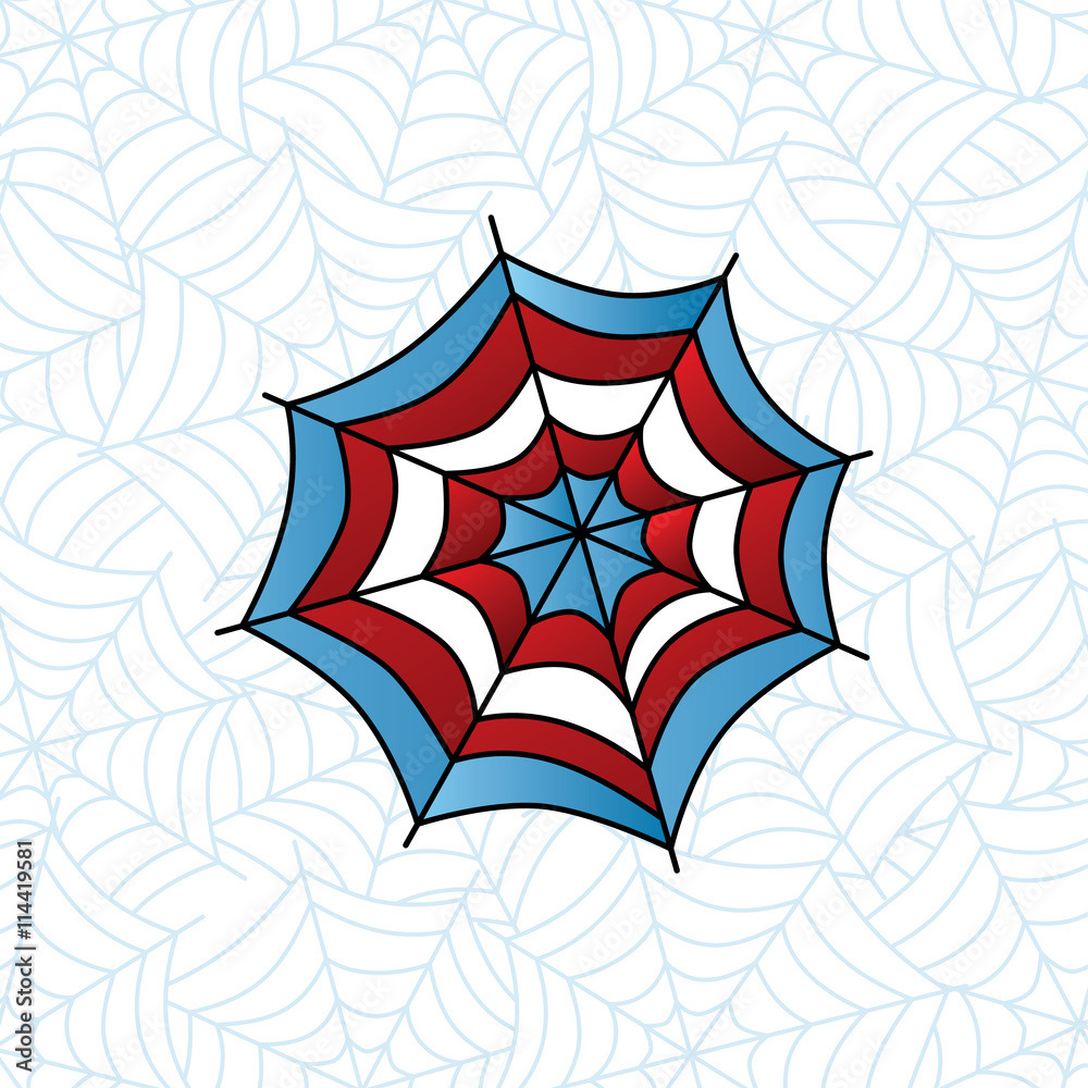 Fototapeta premium colorful spider web art