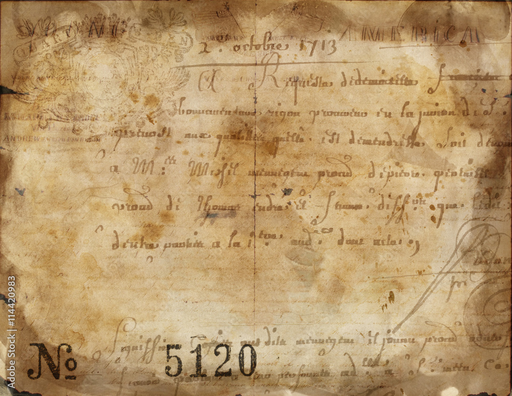 Naklejka premium Antique calligraphy parchment