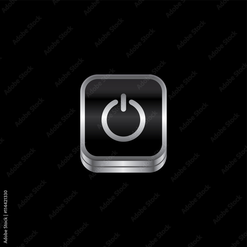power switch metal plate theme icon button power switch metal plate theme icon button