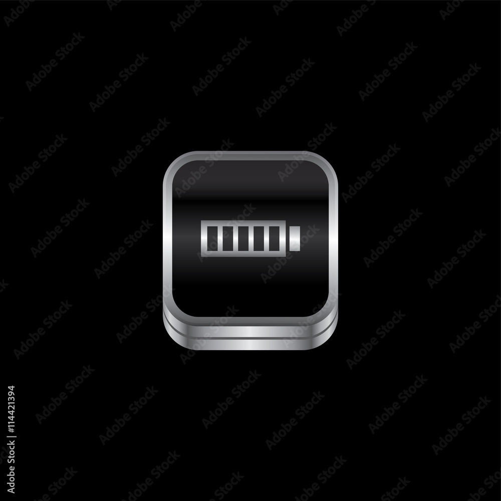 battery metal plate theme icon button