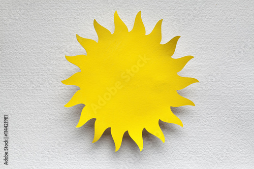 Paper sheet in the shape of the sun