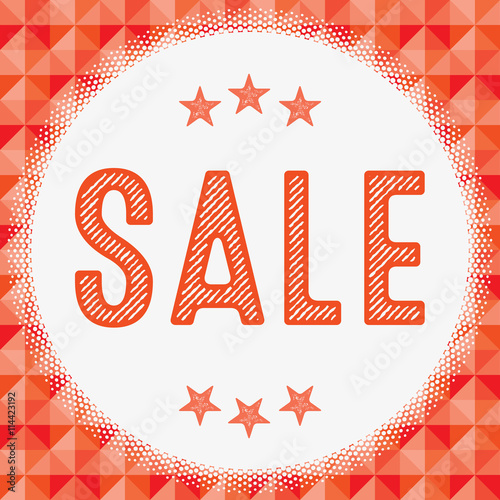 Red and orange sale graphic. Can be used for prints, leaflets, flayers, posters, price tags, emails, banners or websites