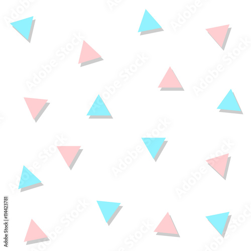 Blue Pink Triangle Abstract White Background Vector Illustration