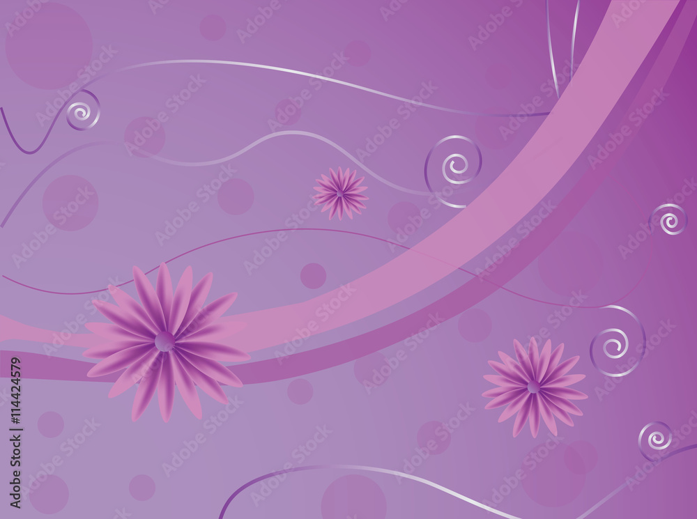 Flowers abstract background. Vector