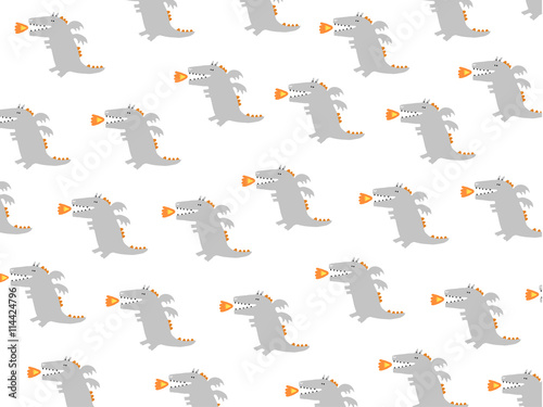 Dragon pattern vector illus...