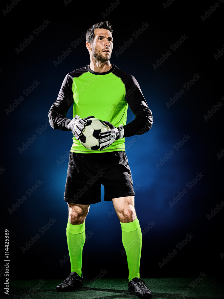 Obraz premium goalkeeper soccer man isolated