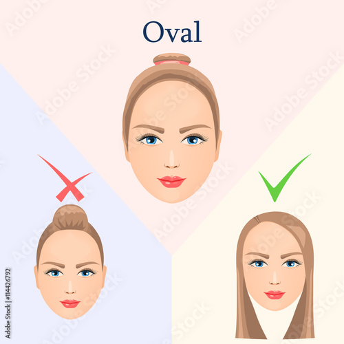 Hairstyle for oval face