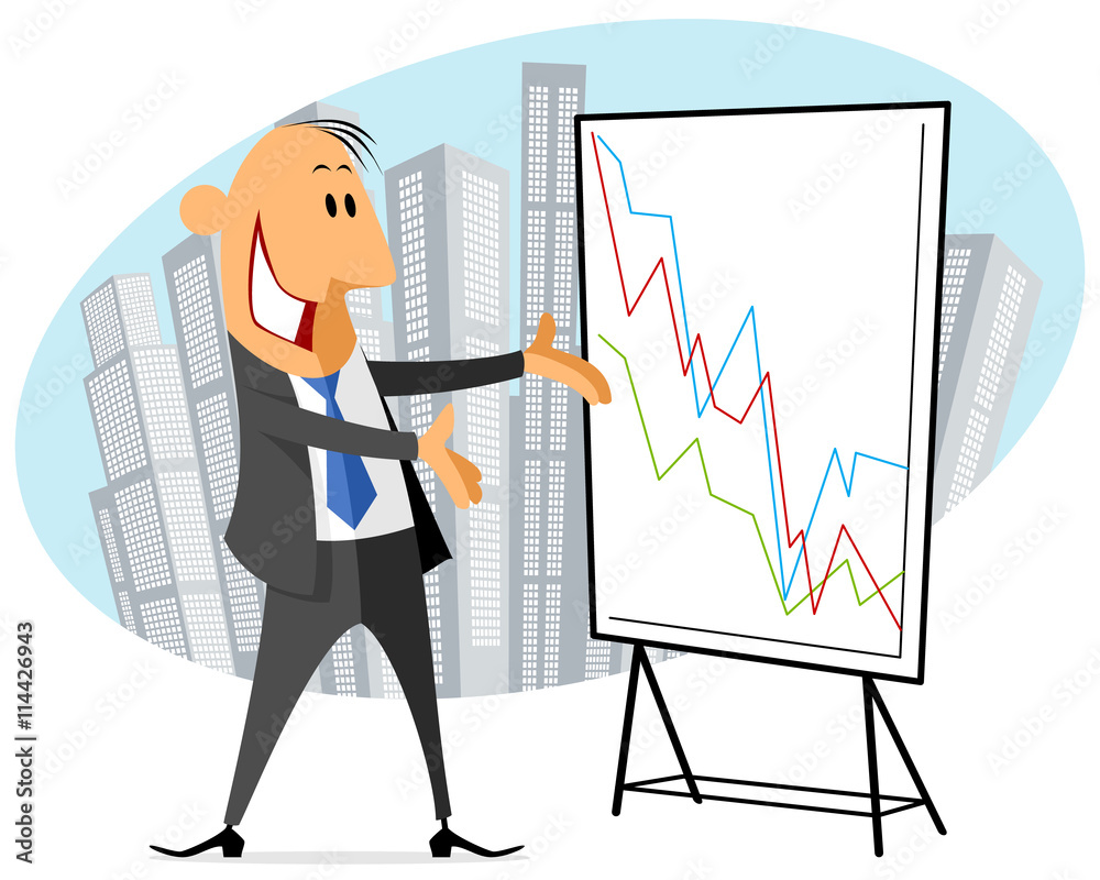 Businessman showing graph Businessman showing graph