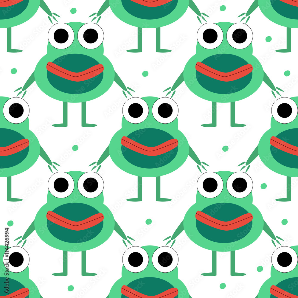 Obraz premium set of monsters in Flete muzzle funny children painted different pattern