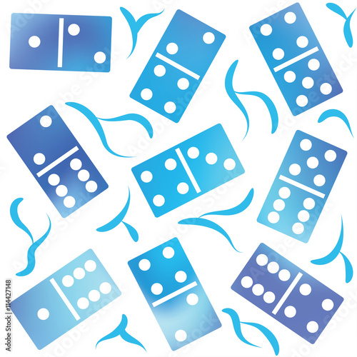 Decorative dominoes pattern. Seamless pattern. Stock vector. Vector seamless patterns.