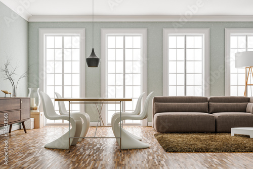 helles Esszimmer Altbau