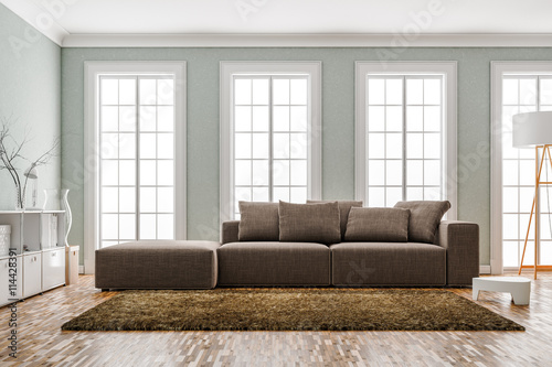 helles Wohnzimmer Altbau