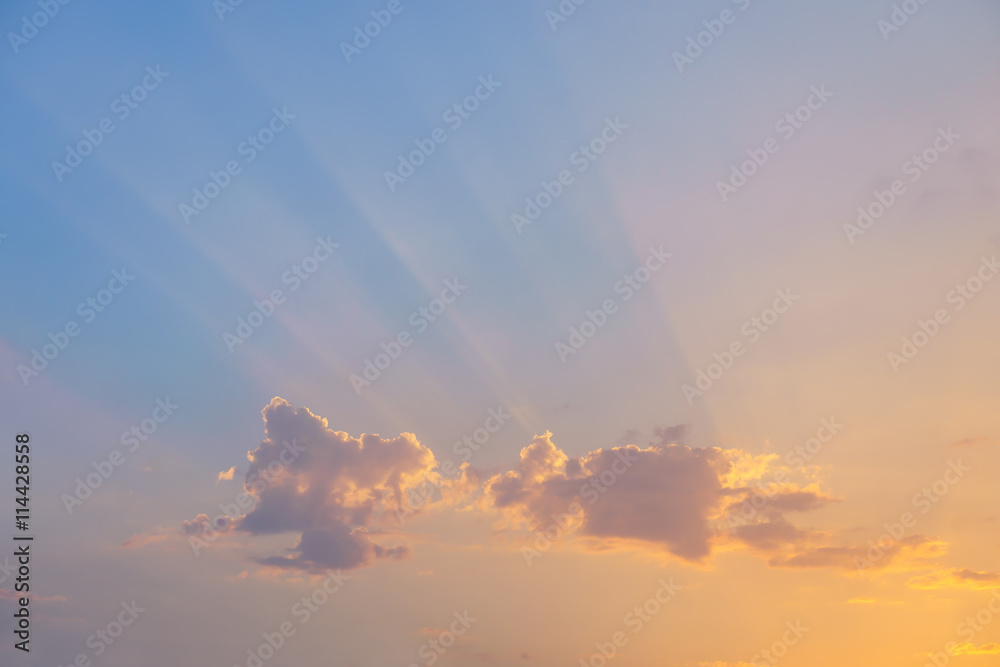 cloudscape at the sunset with sun rays cloudscape at the sunset with sun rays
