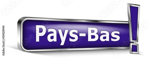 Pays-bas sur panneau bleu