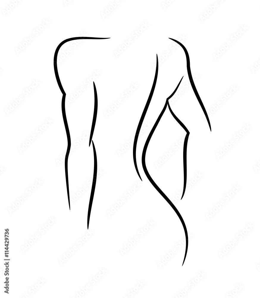 Sexy female back illustration VECTOR Sexy female back illustration VECTOR