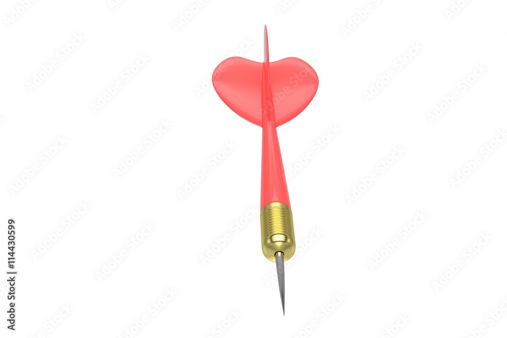 red dart isolated on white. 3d rendering. red dart isolated on white. 3d rendering.