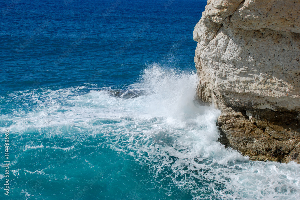 White rocks and grottoes Rosh Hanikra. Israel