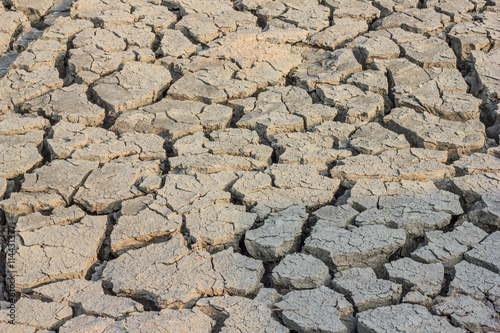 Cracked soil in dry areas drought