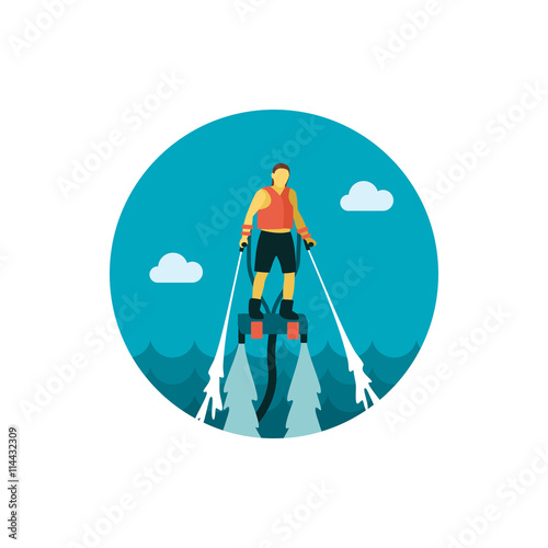 FlyBoard icon. Summer. Vacation