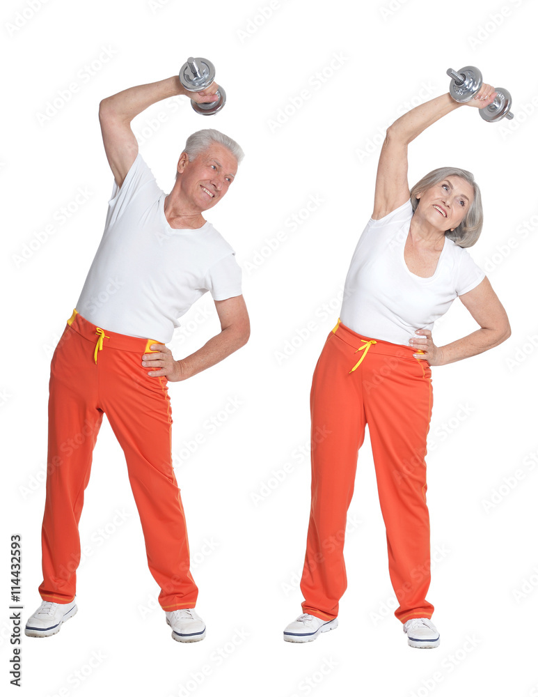 Portrait of Senior Couple Exercising Portrait of Senior Couple Exercising