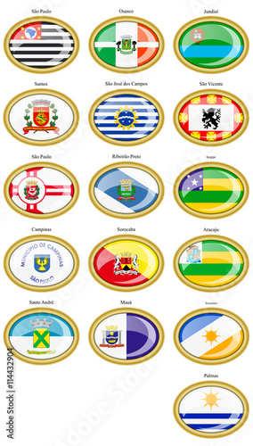 Flags of the Brazilian states and cities.