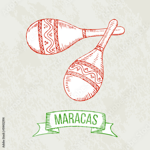 Maracas hand-drawing