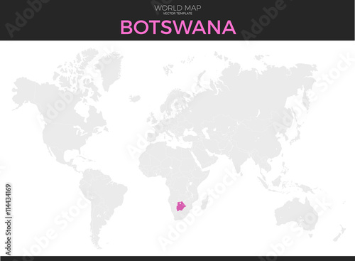 Republic of Botswana Location Map