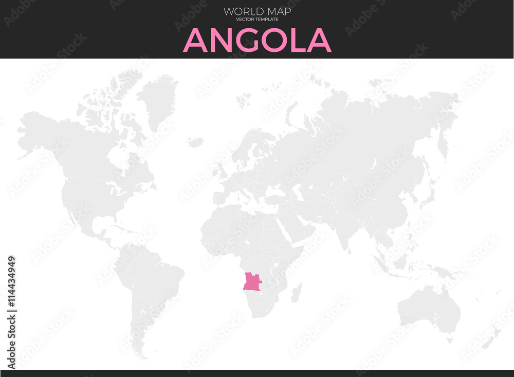 Republic of Angola Location Map