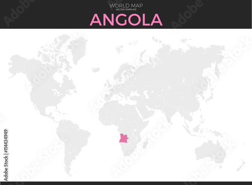 Republic of Angola Location Map