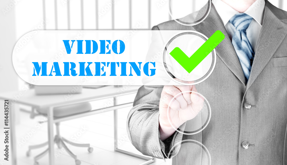 business man pressing checkbox Video Marketing business man pressing checkbox Video Marketing