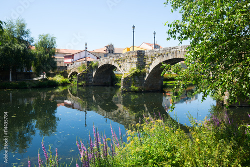 river and old bridge at Monforte de Lemos