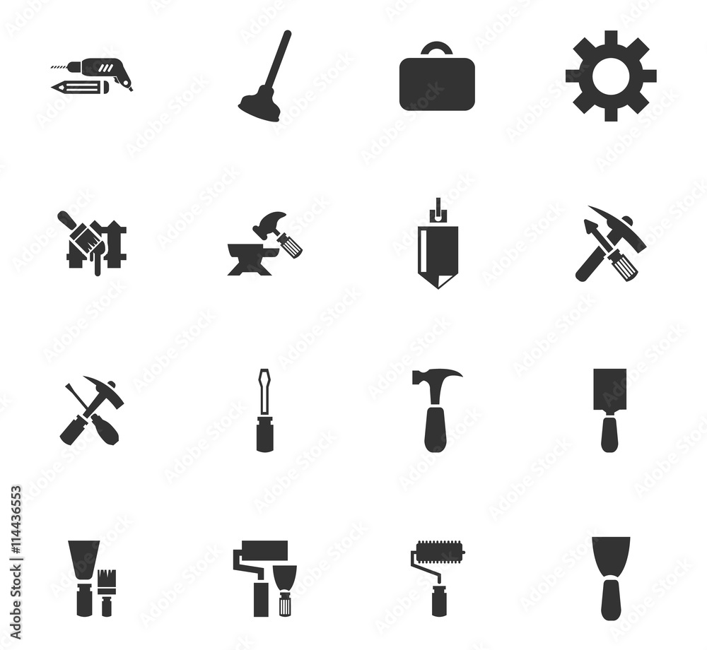 Obraz premium Work tools icons set