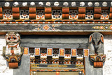 Traditional cultural bhutanese upper door frame architecture - Traditional bhutanese architecture