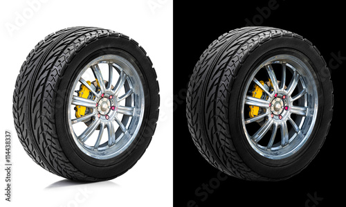 Wheel and tire with disc brake