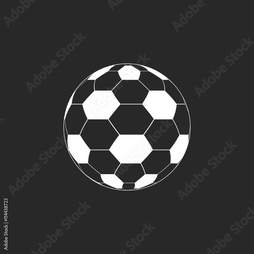 Soccer ball simple icon on background