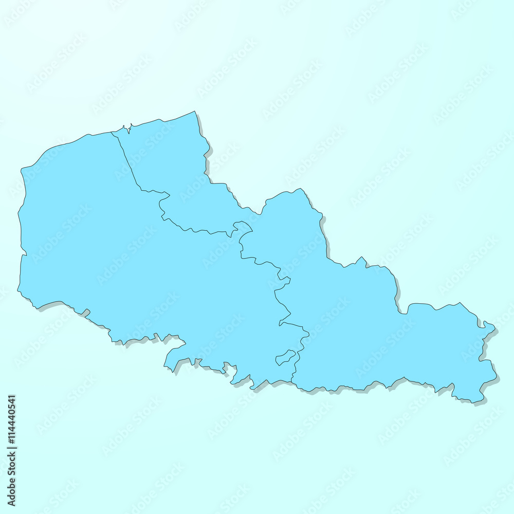 North Pas de Calais blue map on degraded background vector