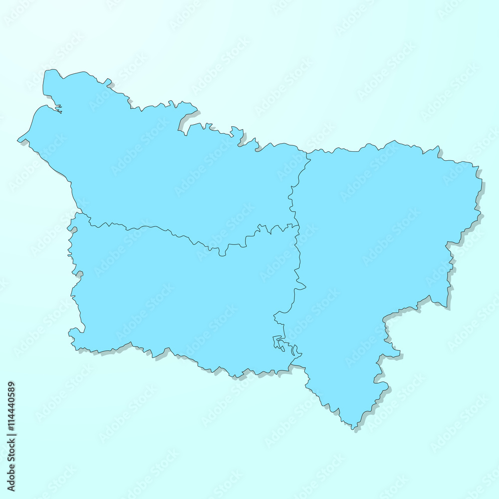 Picardy blue map on degraded background vector