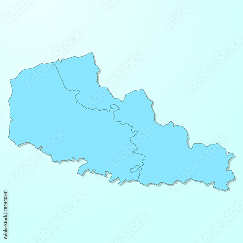 North Pas de Calais blue map on degraded background vector