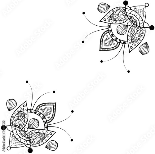 Black and white decorated background vector, sfondo decorato in bianco e nero vettoriale