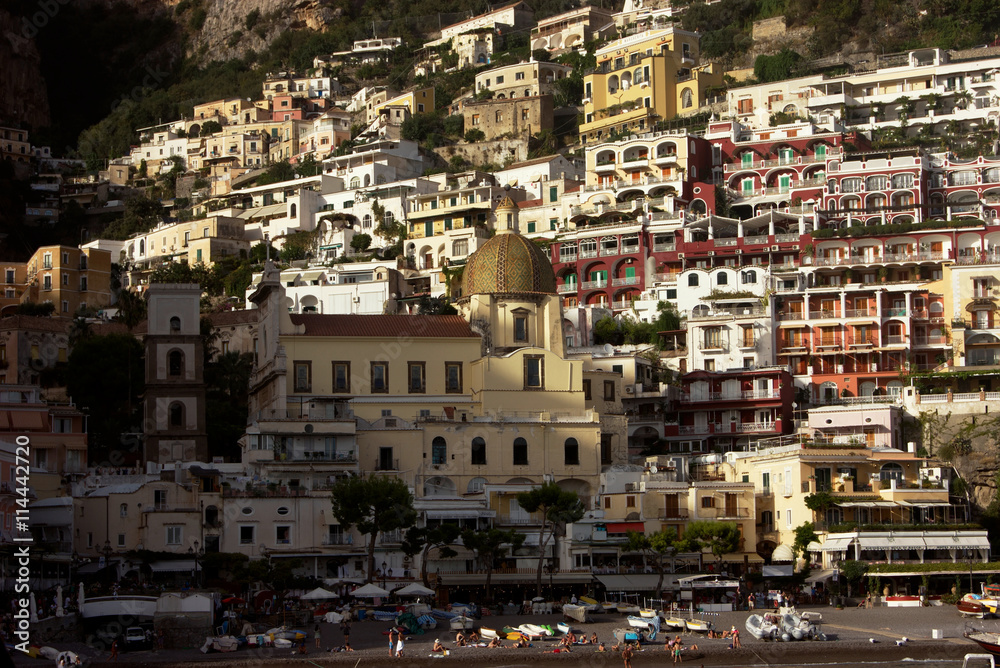 Variety of houses in Positano.