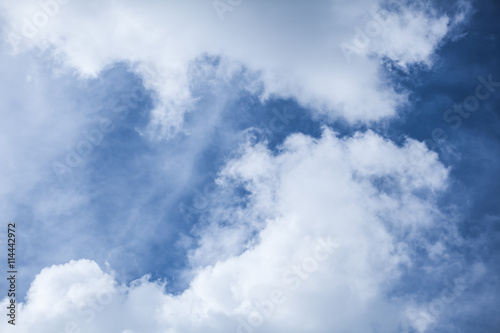 rainy cloud in blue sky