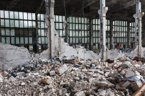 Destroyed building - rubble